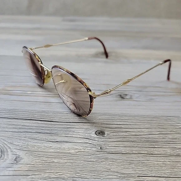 Vintage Carrera 5763 41 Sunglasses Tortoise - Gold Panto Round FRAMES ONLY Rare - Picture 2 of 11